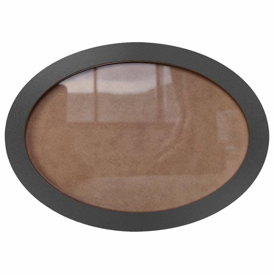 Moldura Oval Colorida em MDF Laqueado para Quadros Decorativos com Fundo MDF e Vidro