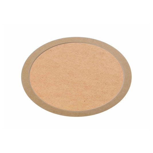 Moldura Oval Em MDF Cru 15mm Para Quadros Decorativos Com Fundo MDF