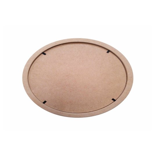 Moldura Oval Em MDF Cru 15mm Para Quadros Decorativos Com Fundo MDF e Vidro