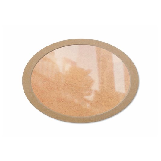 Moldura Oval Em MDF Cru 15mm Para Quadros Decorativos Com Fundo MDF e Vidro