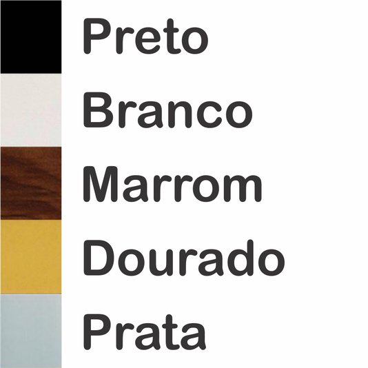 Moldura para Diplomas ou Certificados com Vidro Duplo Efeito Flutuante Revestida Lisa - 2x1