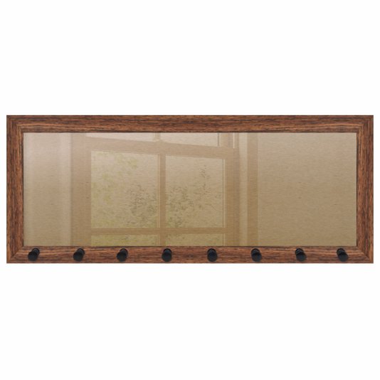 Moldura para Porta Chaves com Penduradores e Fundo MDF e Acetato