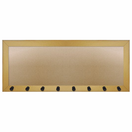 Moldura para Porta Chaves com Penduradores e Fundo MDF e PVC - 2x2