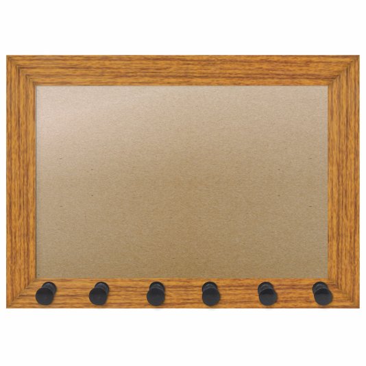Moldura para Porta Chaves com Penduradores e Fundo MDF e PVC - 2x2
