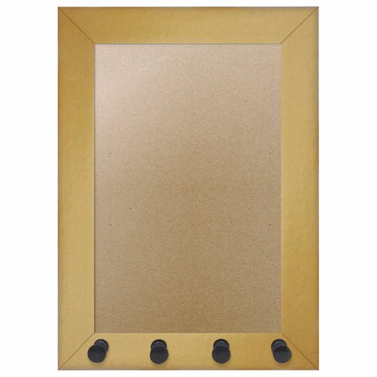 Moldura para Porta Chaves com Penduradores e Fundo MDF e PVC - 2x2