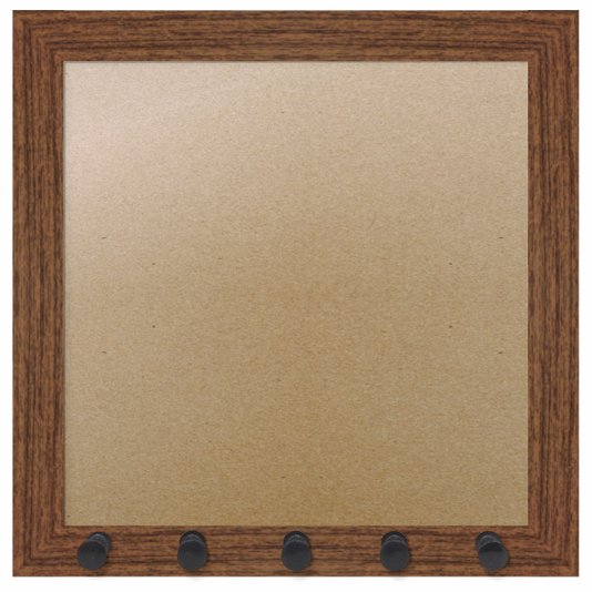 Moldura para Porta Chaves com Penduradores e Fundo MDF e PVC - 2x2