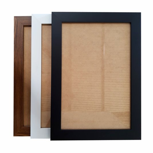 Moldura Personalizada Lisa Para Quadros Revestida com Pet Reciclado com Fundo MDF e Vidro - 2,8x1,5