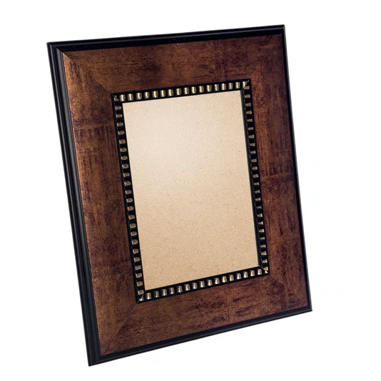 Moldura Pátina Escovada com Bead & Reel para Quadros e Fotos com Fundo Mdf e Frente em PVC Antirreflexo - 6,8x1,6