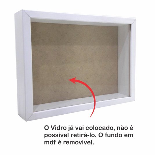 Moldura Personalizada Caixa Alta com Vidro para Quadros Quilling e Scrapbook - 1,5x4,5
