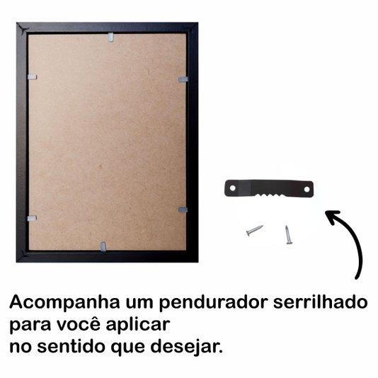 Moldura Personalizada Caixa Alta com Vidro para Quadros Quilling e Scrapbook - Revestida - 1,5x3