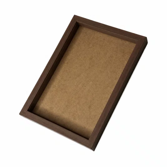Moldura Personalizada Caixa Alta com Vidro para Quadros Quilling e Scrapbook - Revestida - 1,5x3