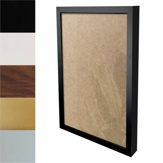 Moldura Personalizada Caixinha para Quadros e Fotos com Fundo Mdf e Frente em Acetato - 1,5x3