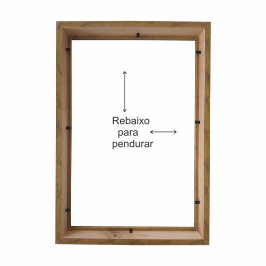 Moldura Personalizada Caixinha para Quadros e Fotos com Fundo Mdf e Frente em Vidro - 1,5x3