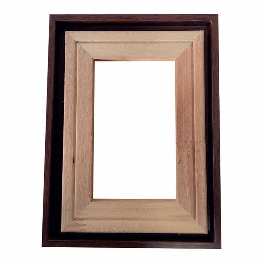 Moldura Personalizada Canaleta Flutuante Lisa Revestida Com Chassi De Madeira Pinus Para Telas Decorativas - 2x2,8