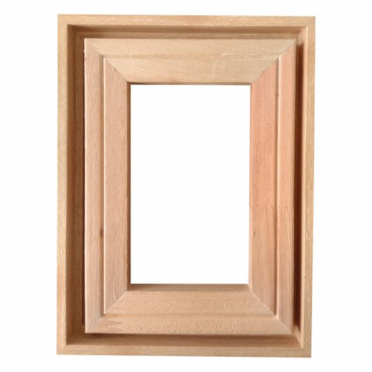 Moldura Personalizada Canaleta Flutuante Lisa Revestida Com Chassi De Madeira Pinus Para Telas Decorativas - 2x2,8