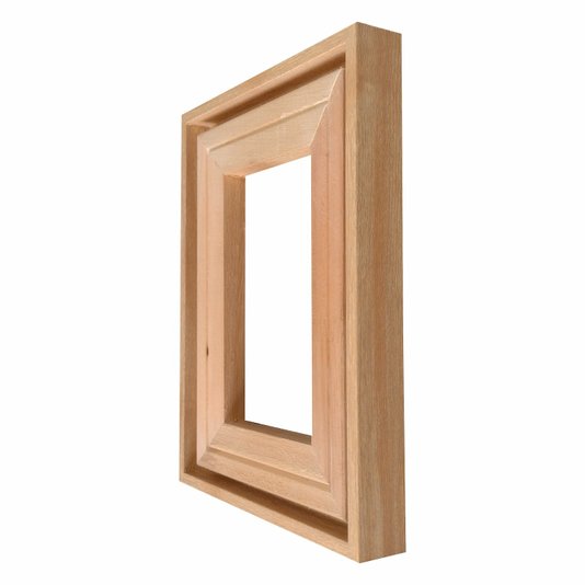 Moldura Personalizada Canaleta Flutuante Lisa Revestida Com Chassi De Madeira Pinus Para Telas Decorativas - 2x2,8
