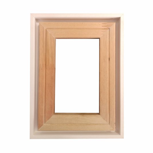 Moldura Personalizada Canaleta Flutuante Lisa Revestida Com Chassi De Madeira Pinus Para Telas Decorativas - 2x2,8
