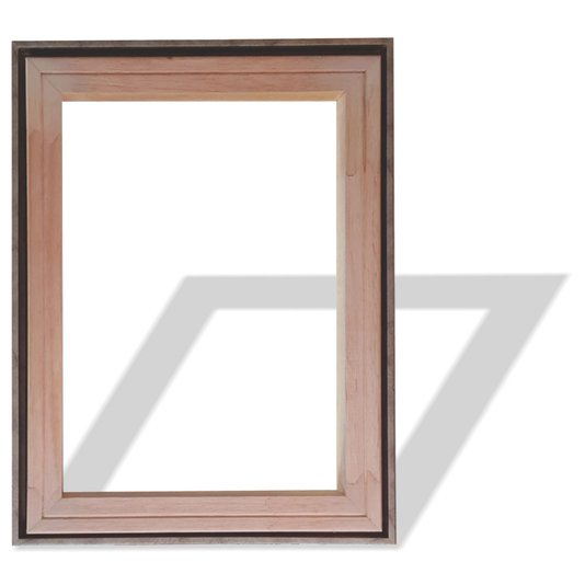 Moldura Personalizada Canaleta Flutuante Lisa Revestida Com Chassi De Madeira Eucalipto Para Telas Decorativas - 2x4,8