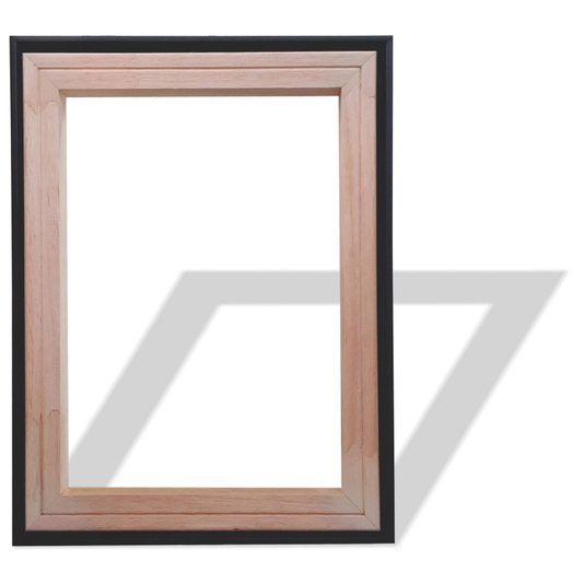 Moldura Personalizada Canaleta Flutuante Lisa Revestida Com Chassi De Madeira Eucalipto Para Telas Decorativas - 2x4,8
