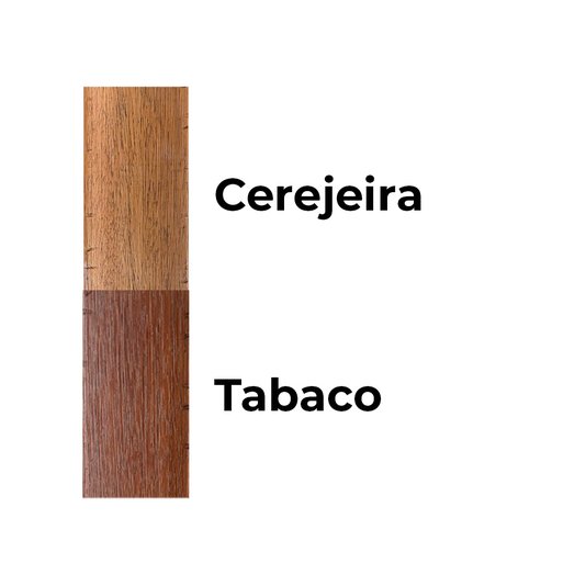 Moldura Personalizada Chanfrada com Acabamento Côncavo Estilo Madeira Rústica Com Fundo MDF - 5x2,1