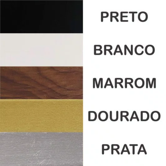 Moldura Personalizada Chanfrada Inclinada para Quadros e Fotos com Fundo Mdf - 1,5x2