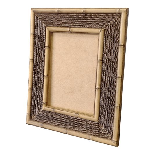 Moldura Personalizada com Gravação de Bambu para Quadros e Fotos com Fundo MDF - 4,5x1,5