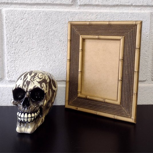 Moldura Personalizada com Gravação de Bambu para Quadros e Fotos com Fundo MDF - 4,5x1,5