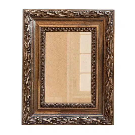 Moldura Personalizada Com Gravação De Folhagens Com Fundo MDF E Frente Em Acetato - 4,5x2