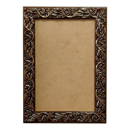 Moldura Personalizada com Gravação de Folhagens para Quadros e Fotos com Fundo MDF - 2x1