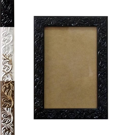 Moldura Personalizada com Gravação de Folhagens para Quadros e Fotos com Fundo MDF e Vidro - 2x1