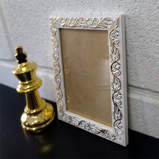 Moldura Personalizada com Gravação de Folhagens para Quadros e Fotos com Fundo MDF e Vidro - 2x1