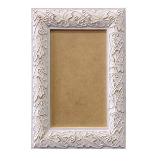 Moldura Personalizada com Gravação de Folhas Ornamentais para Quadros e Fotos com Fundo MDF - 3x1,5