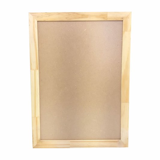 Moldura Personalizada De Pinus Natural para Quadros Decorativos com Fundo MDF - 2x1