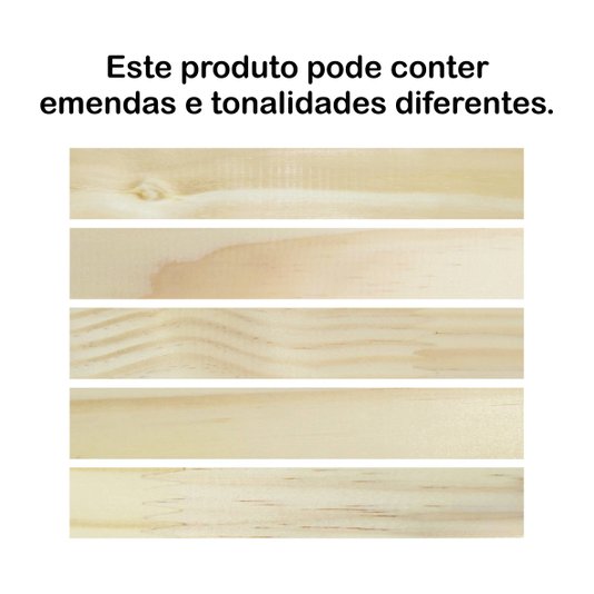 Moldura Personalizada de Pinus Natural para Quadros Decorativos com Fundo MDF e Vidro - 3x1,5