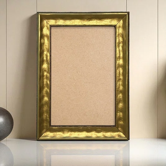 Moldura Personalizada Efeito Metal Martelado para Quadros e Fotos com Fundo Mdf - 2x1,8
