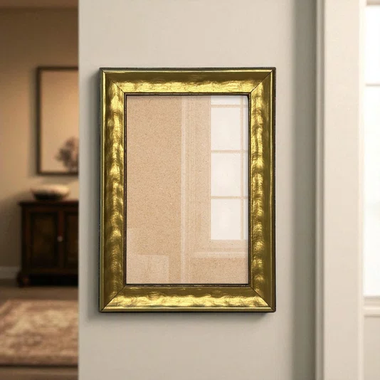 Moldura Personalizada Efeito Metal Martelado para Quadros e Fotos com Fundo Mdf e Frente em Vidro - 2x1,8