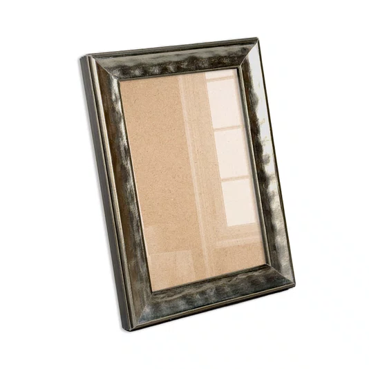 Moldura Personalizada Efeito Metal Martelado para Quadros e Fotos com Fundo Mdf e Frente em Vidro - 2x1,8