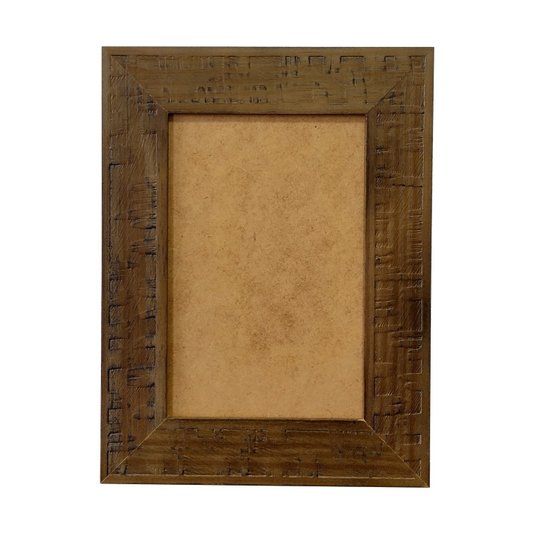 Moldura Personalizada em Madeira Natural Gravada para Quadros e Fotos com Fundo MDF - 3x1