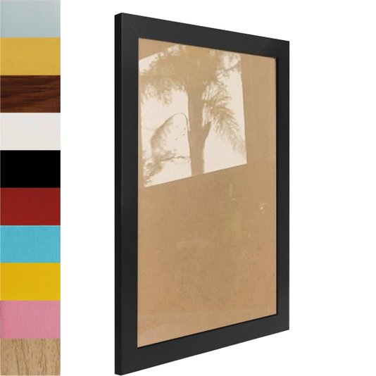 Moldura Personalizada Lisa Para Quadros Revestida com Fundo MDF e Vidro - 2x1