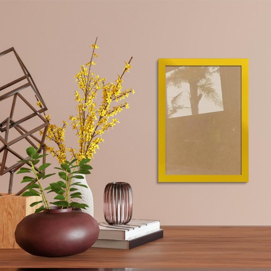 Moldura Personalizada Lisa Para Quadros Revestida com Fundo MDF e Vidro - 2x1