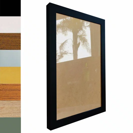 Moldura Personalizada Lisa Revestida para Quadros e Fotos com Fundo Mdf e Acetato - 2x2