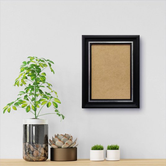 Moldura Personalizada Micro Metalizada para Quadros e Fotos com Fundo MDF - 3,4x2,1