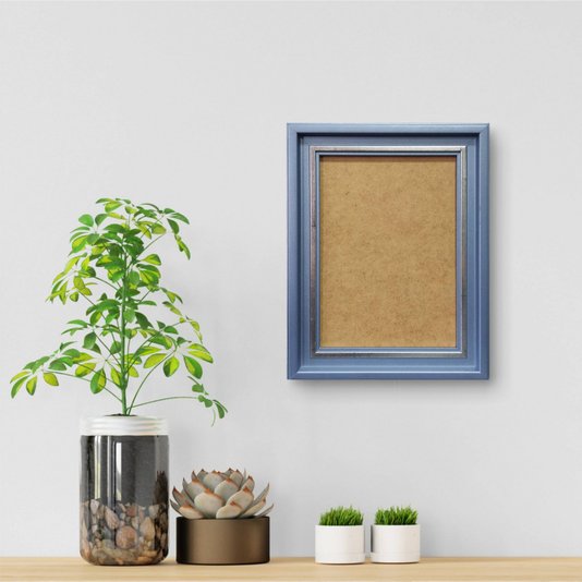 Moldura Personalizada Micro Metalizada para Quadros e Fotos com Fundo MDF - 3,4x2,1