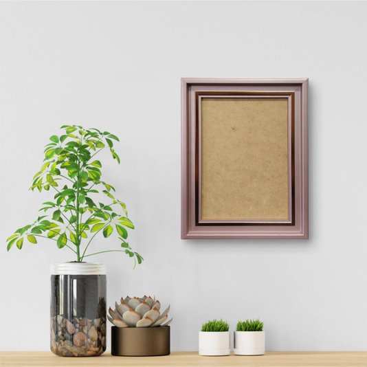 Moldura Personalizada Micro Metalizada para Quadros e Fotos com Fundo MDF - 3,4x2,1