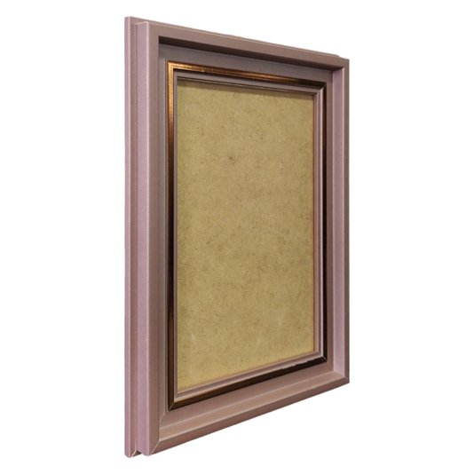 Moldura Personalizada Micro Metalizada para Quadros e Fotos com Fundo MDF - 3,4x2,1