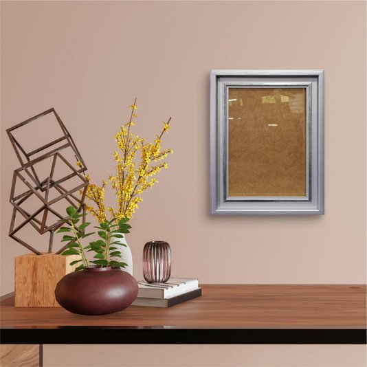 Moldura Personalizada Micro Metalizada para Quadros e Fotos com Fundo MDF e Acetato - 3,4x2,1