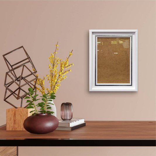 Moldura Personalizada Micro Metalizada para Quadros e Fotos com Fundo MDF e Vidro - 3,4x2,1