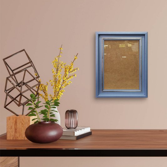 Moldura Personalizada Micro Metalizada para Quadros e Fotos com Fundo MDF e Vidro - 3,4x2,1