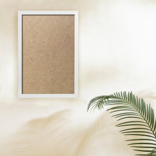 Moldura Personalizada Minimalista Lisa para Quadros Revestida com Fundo MDF - 1,5x1