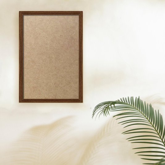 Moldura Personalizada Minimalista Lisa para Quadros Revestida com Fundo MDF - 1,5x1